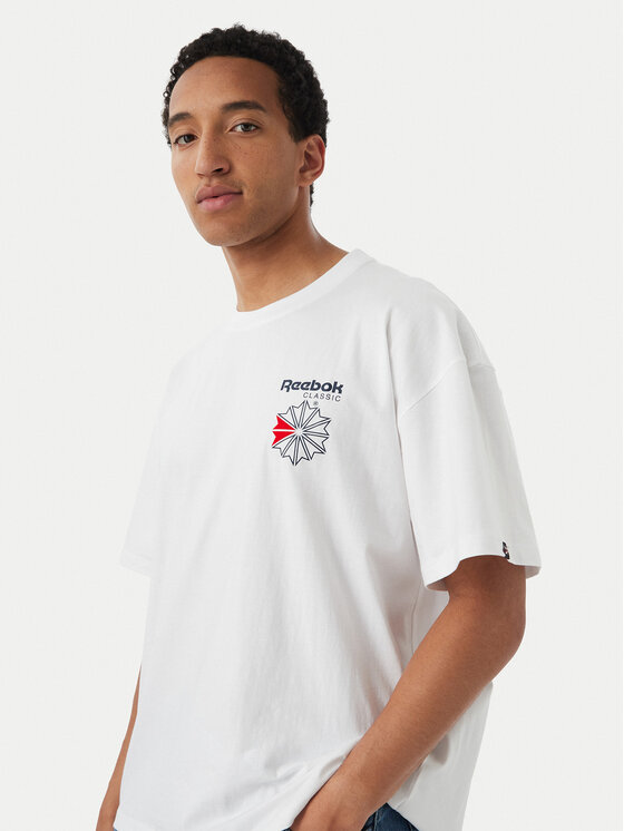 Reebok Reebok Тишърт RK25735CCM Бял Regular Fit