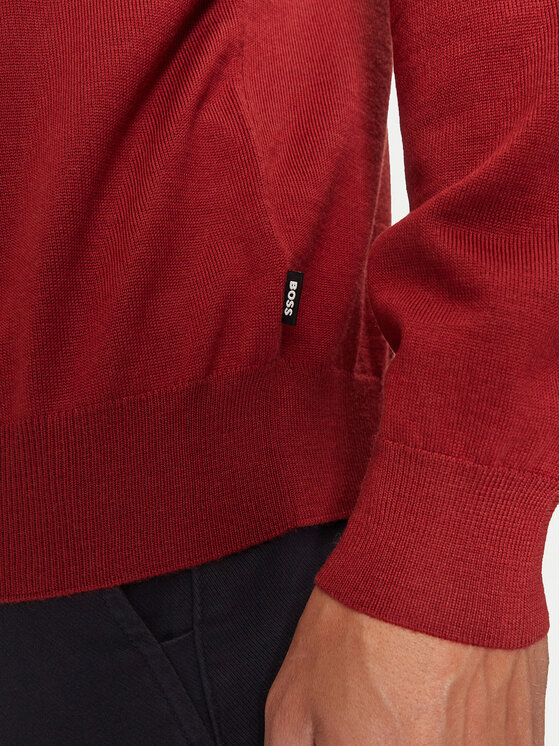 BOSS Boss Pullover Ebenji 50528300 Rot Regular Fit