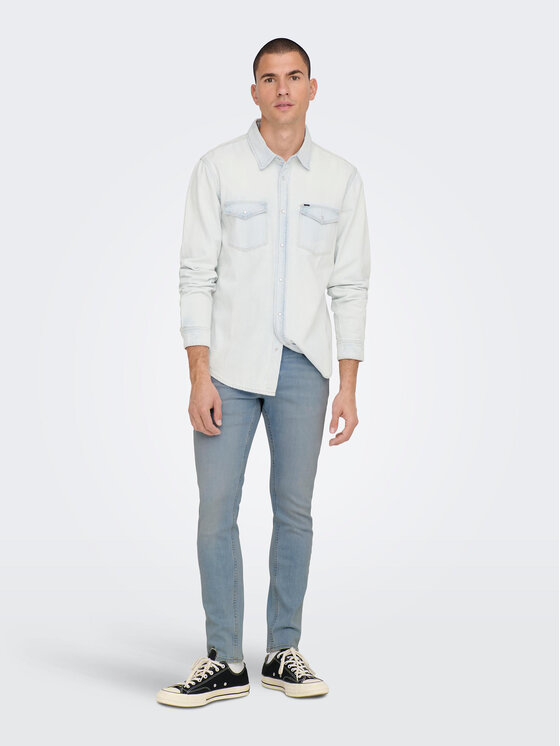 Only & Sons Only & Sons Traperice Loom 22024924 Plava Slim Fit