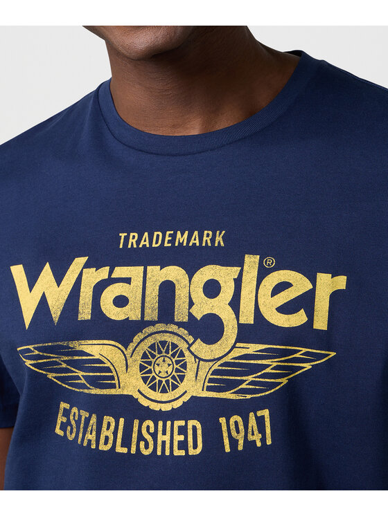 Wrangler Wrangler T-Shirt 112371415 Granatowy Regular Fit