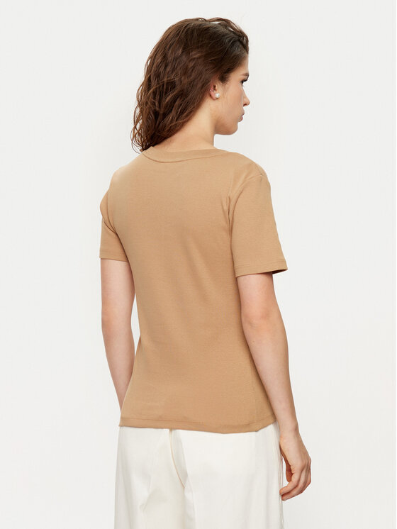 Tommy Hilfiger Tommy Hilfiger T-shirt WW0WW40584 Beige Slim Fit