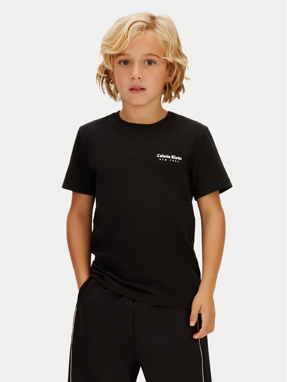 Calvin Klein Jeans Tricou Minimal Logo IB0IB02608 Negru Regular Fit