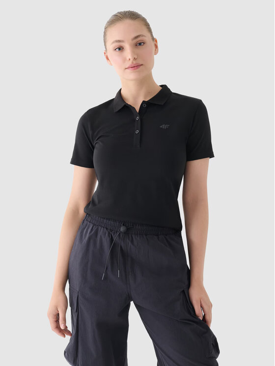 4F 4F Polo 4FWMM00TPTSF514-20S Μαύρο Slim Fit