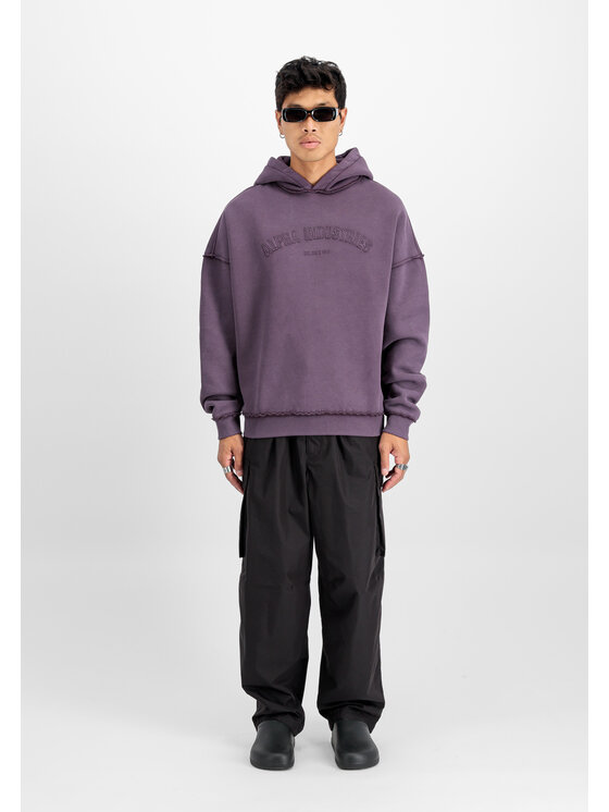 Alpha Industries Alpha Industries Bluza Open Edge Hoodie Fioletowy Relaxed Fit