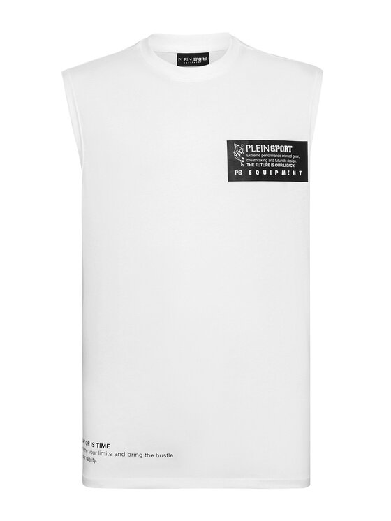 Plein Sport Plein Sport Tank top 14265 Biały Regular Fit