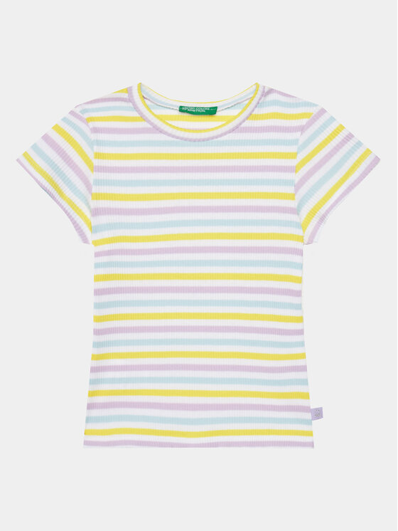 United Colors Of Benetton Tricou 3W5BG10D4 Colorat Slim Fit