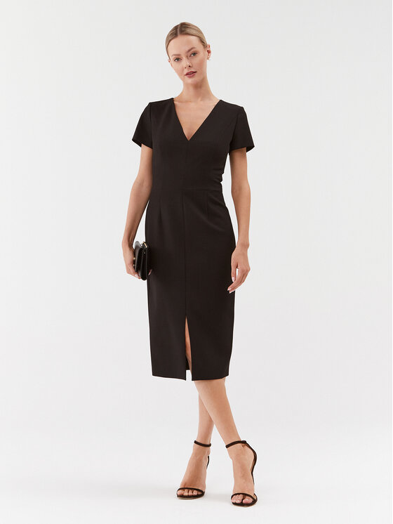 HUGO Hugo Coctailkleid Kalamara 50508611 Schwarz Regular Fit