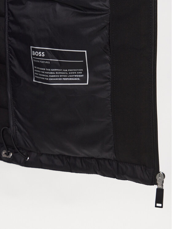 BOSS Boss Pehelykabát 50491911 Fekete Regular Fit