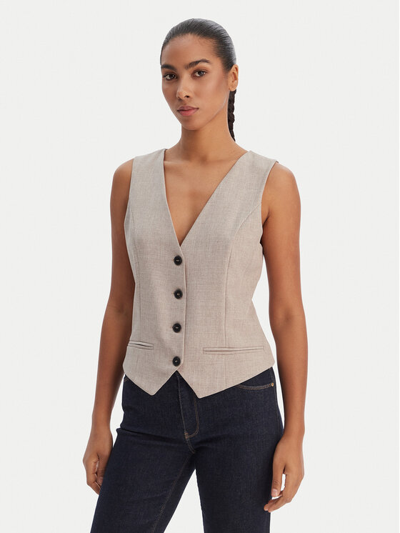 ONLY ONLY Obleková vesta Linda 15336753 Béžová Regular Fit