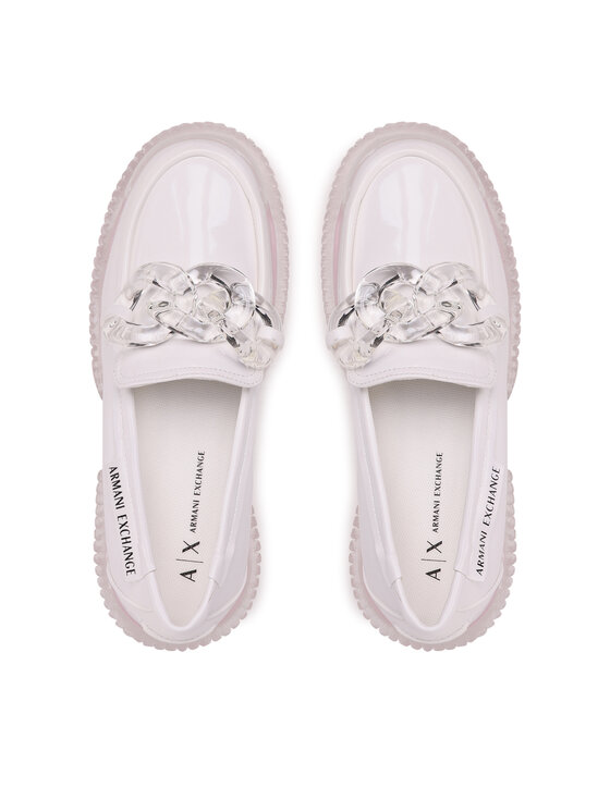 Armani Exchange Chunky loafers XDA001 XV637 S267 Blanc Modivo.fr