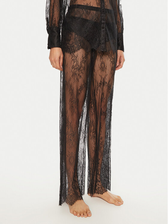 Hunkemöller Hunkemöller Hlače Camille 300598 Crna Relaxed Fit