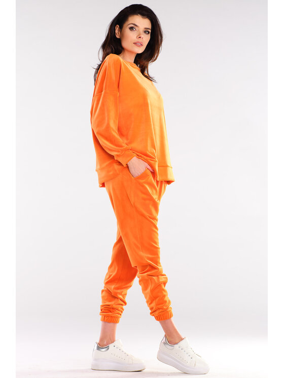 Awama Awama Spodnie damskie A411 Pomarańczowy Basic Fit