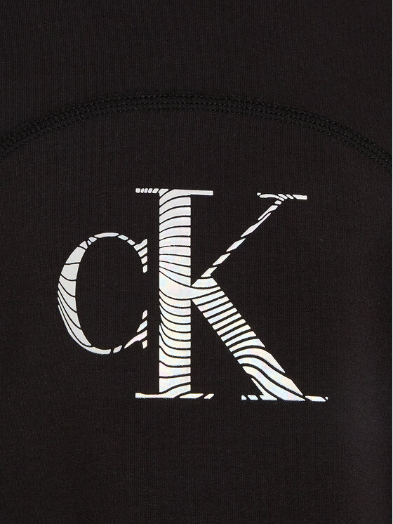 Calvin Klein Jeans Calvin Klein Jeans Majica dugih rukava Iridescent IG0IG02414 Crna Regular Fit