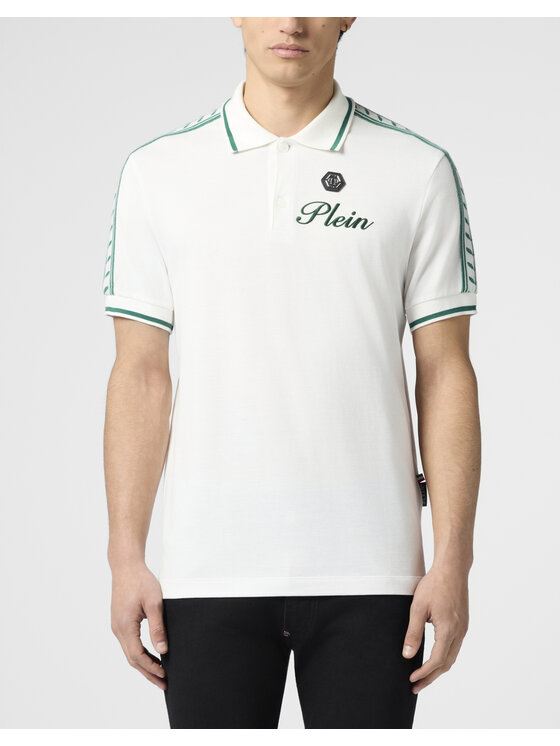 PHILIPP PLEIN PHILIPP PLEIN Polo 30546 Biały Slim Fit