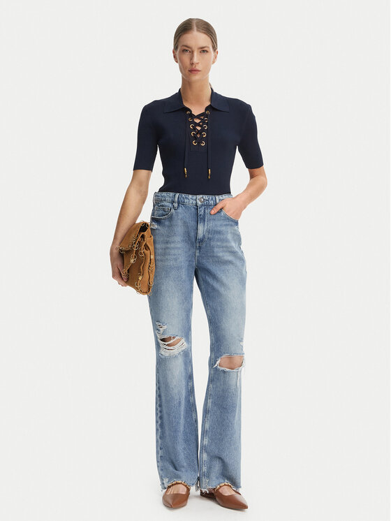 MICHAEL Michael Kors MICHAEL Michael Kors Блуза MS661FZ5ZV Тъмносин Slim Fit