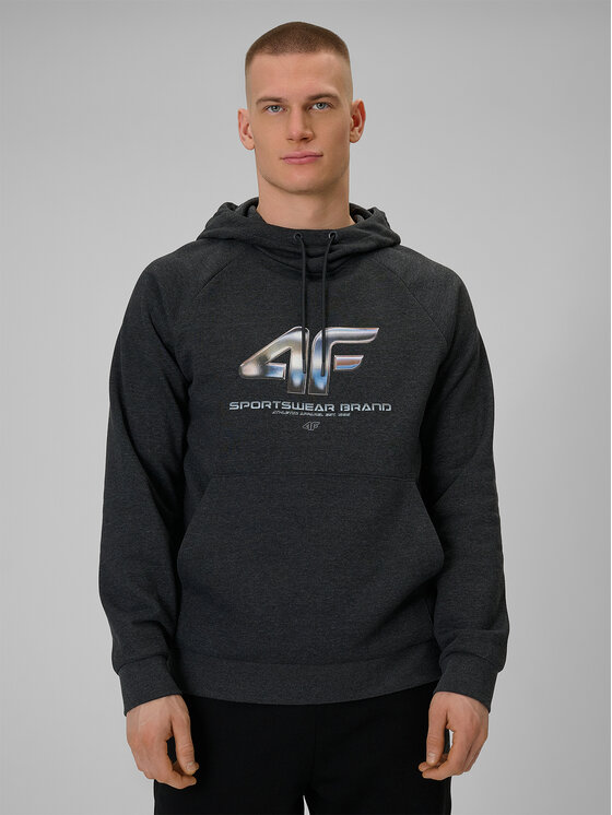 4F 4F Bluza WINTER CODE Szary ciemny Regular Fit