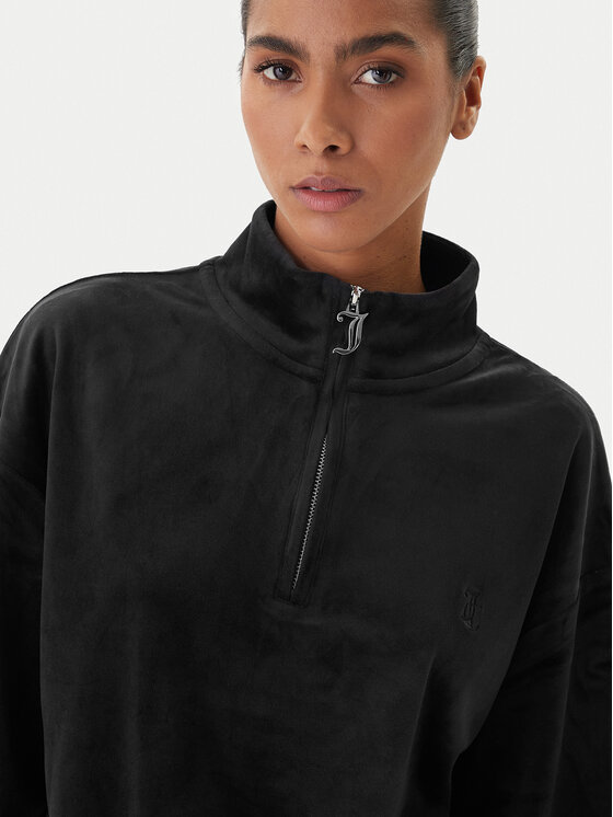 Juicy Couture Juicy Couture Majica dugih rukava JCBAS224810 Crna Regular Fit