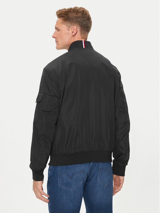 Tommy Hilfiger Tommy Hilfiger Kurtka bomber MW0MW35658 Czarny Regular Fit