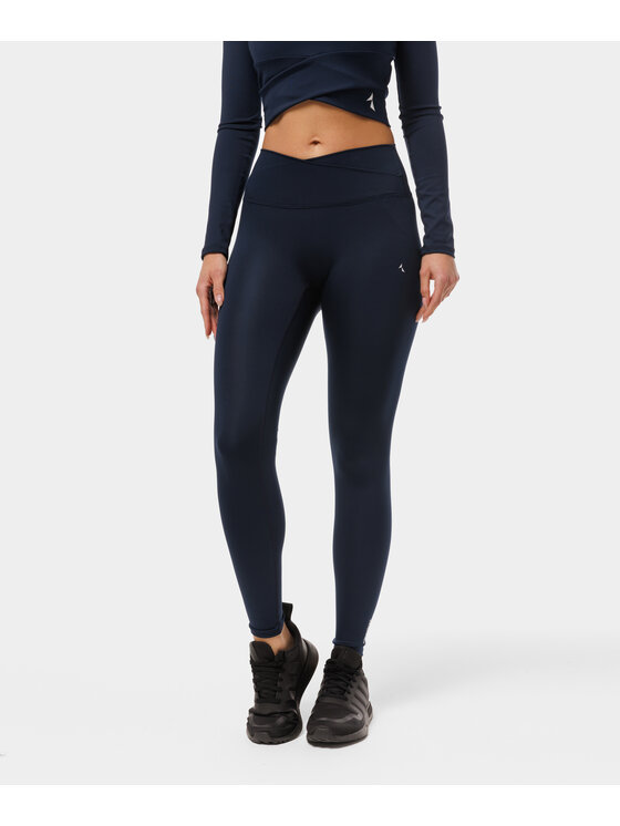 Legginsy, rozmiar M, Niebieskie, Crossover leggings