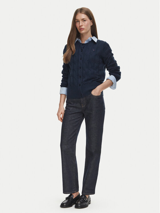 Tommy Hilfiger Tommy Hilfiger Кардиган Soft WW0WW52191 Тъмносин Regular Fit
