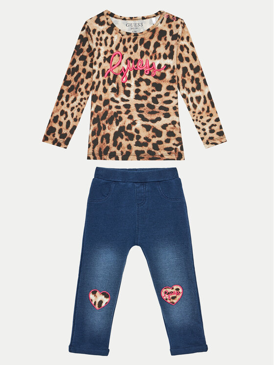 Guess Guess Komplekti kuulub särkpluus ja püksid A4BG07 J1313 Värviline Regular Fit