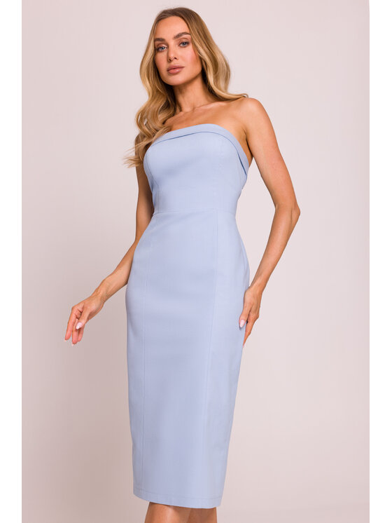 Made of Emotion Made of Emotion Letné šaty M843 Modrá Premium Fit
