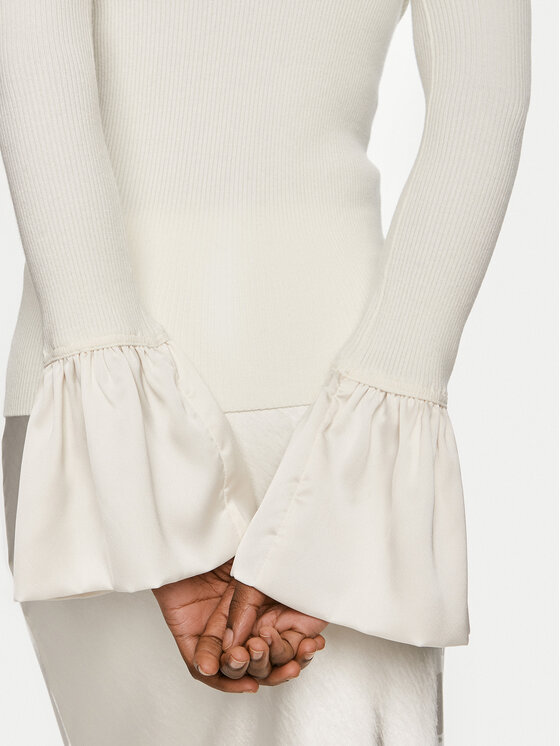 TWINSET TWINSET Sweter 242TP3161 Écru Slim Fit
