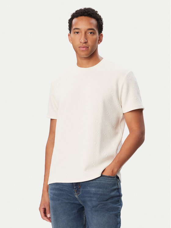 Guess Guess Tricou M6BP31 K6723 Crem Regular Fit