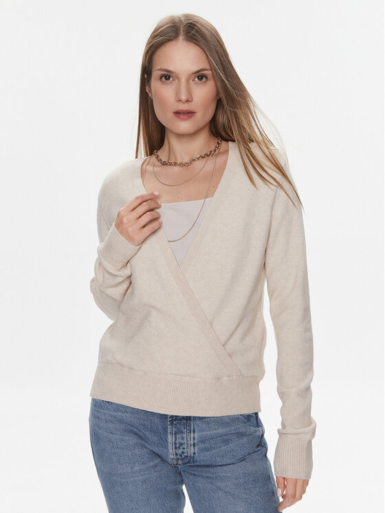 Vila Vila Пуловер Ril 14092042 Бежов Regular Fit