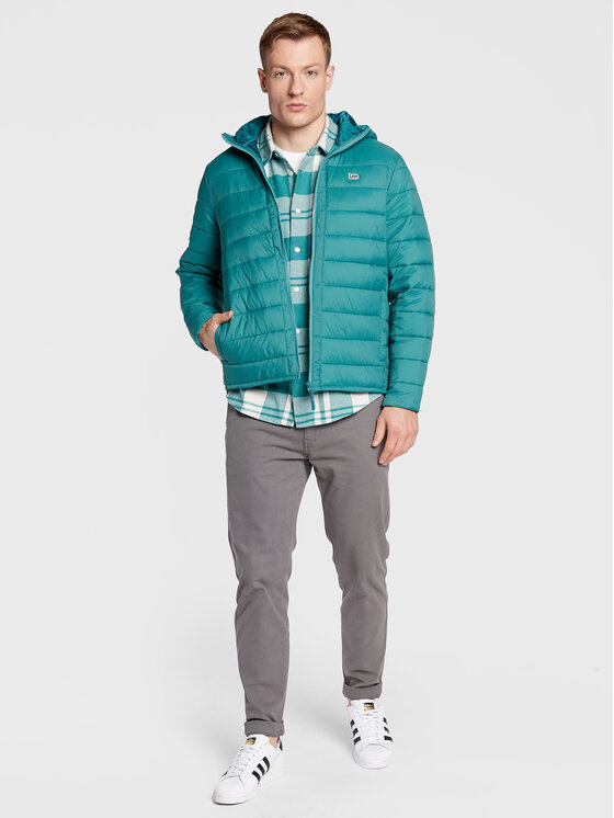 Lee Lee Kurtka przejściowa Light Puffer L87HSZDO 112321562 Zielony Regular Fit