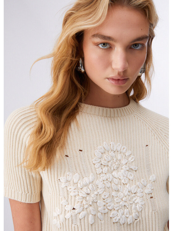 Liu Jo Liu Jo Maglione CA6056MS042C3974 Bianco Regular Fit