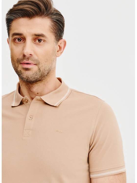 Pako Lorente Pako Lorente Polo P25SF-TX-004 Brązowy Classic Fit
