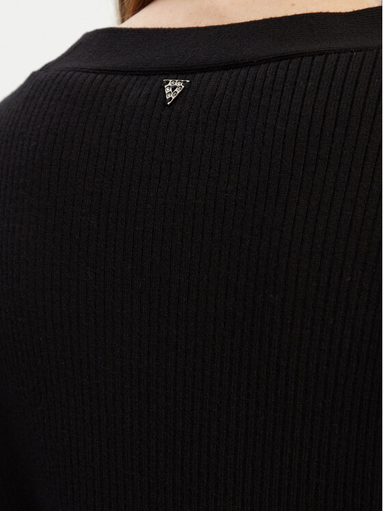 Guess Guess Kardigāns W5YR07 Z2ZK2 Melns Relaxed Fit