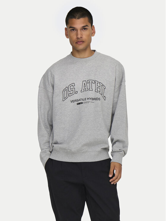 Only & Sons Only & Sons Суитшърт Alta 22030885 Сив Oversize