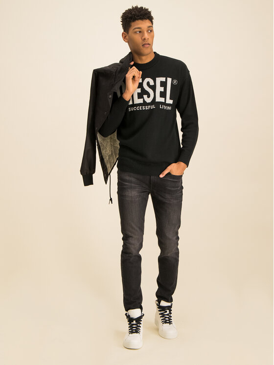 Diesel Diesel Pullover K-Logos 00SACK 0KAQR Schwarz Regular Fit