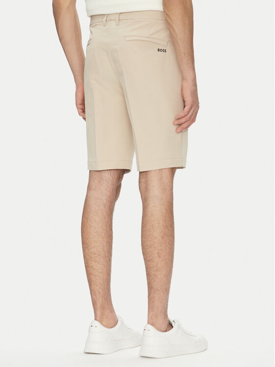 BOSS BOSS Bavlnené šortky S_Commuter_10.5 inch 50540337 Béžová Slim Fit