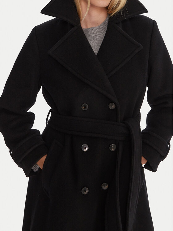 Marella Marella Cappotto di lana Balcone 2523016112 Nero Regular Fit