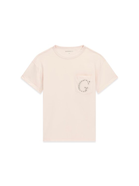 Guess Guess T-Shirt 182296 Beżowy Classic Fit