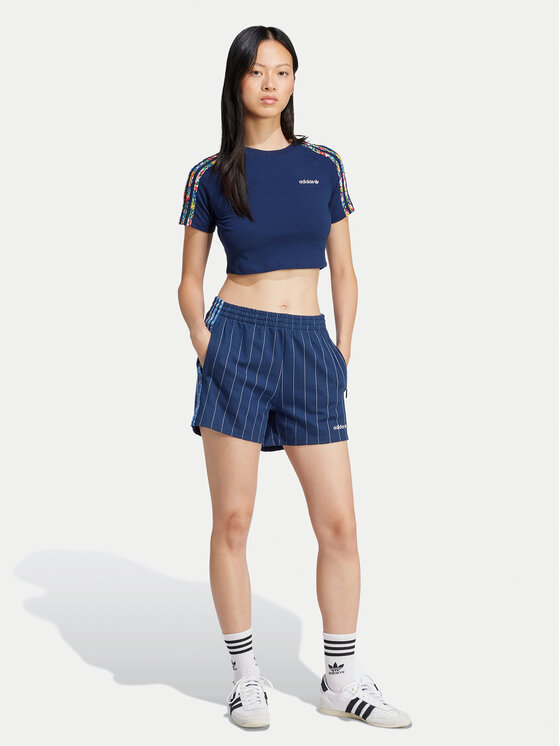 adidas adidas T-shirt Liberty London 3-Stripes Infill Baby JC7788 Tamnoplava Slim Fit