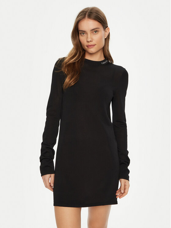 Calvin Klein Jeans Calvin Klein Jeans Rochie de zi Smooth J20J224831 Negru Slim Fit