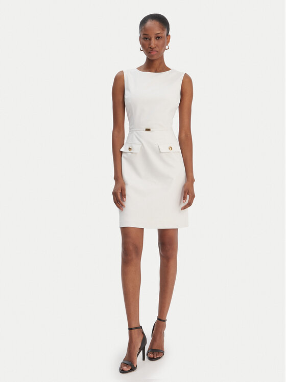 Marciano Guess Marciano Guess Koktejlové šaty 6RGK17 7311A Bílá Regular Fit