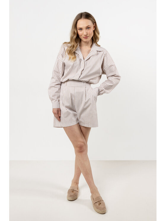 Awama Awama Koszula A720 Beżowy Basic Fit