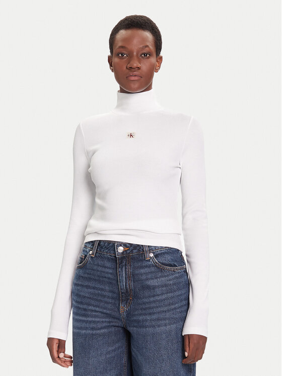 Calvin Klein Jeans Calvin Klein Jeans Rolák LV047D203G Bílá Slim Fit
