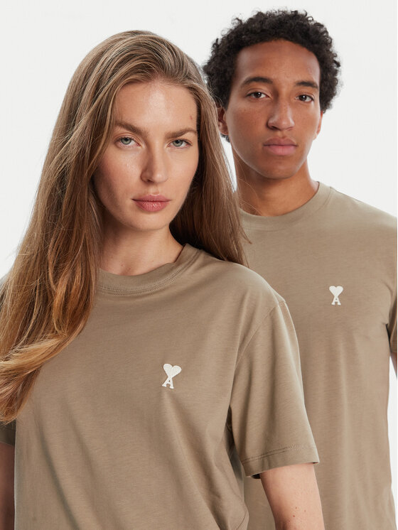 AMI PARIS AMI PARIS T-särk HTS060.724 Khakivärviline Regular Fit