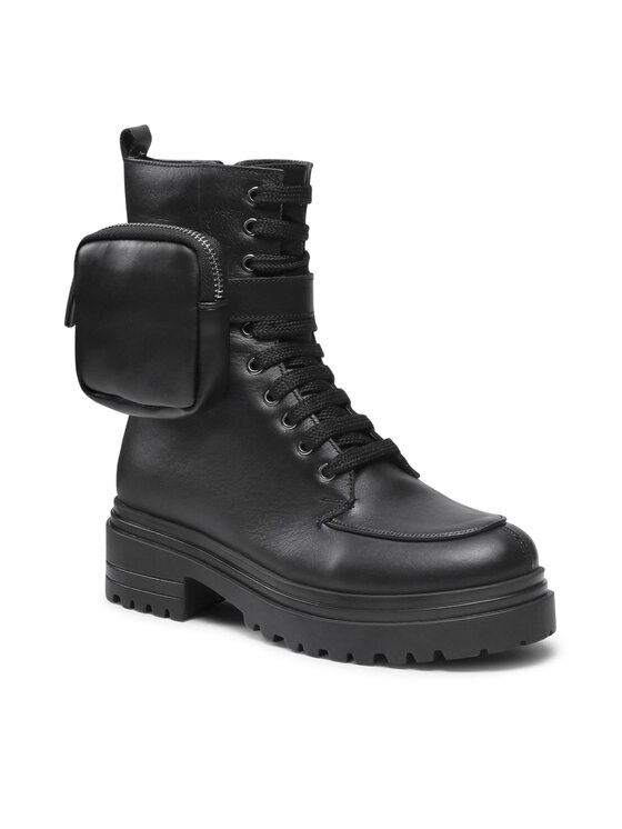 Badura Badura Schnürstiefeletten Baggy-01 Schwarz