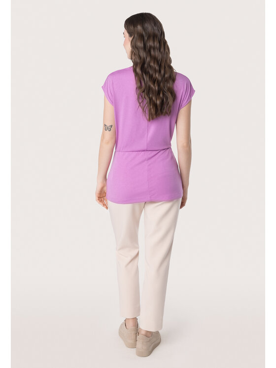 QUIOSQUE QUIOSQUE Bluzka 1UC003 Fioletowy Regular Fit