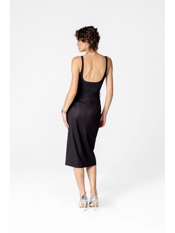 LE POSSÉ LE POSSÉ Gonna midi SDOMZFW Nero Slim Fit