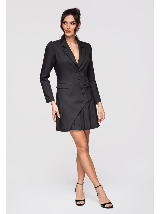 Ombre Ombre Večerní šaty LA-OM-DLR302 Černá Slim Fit