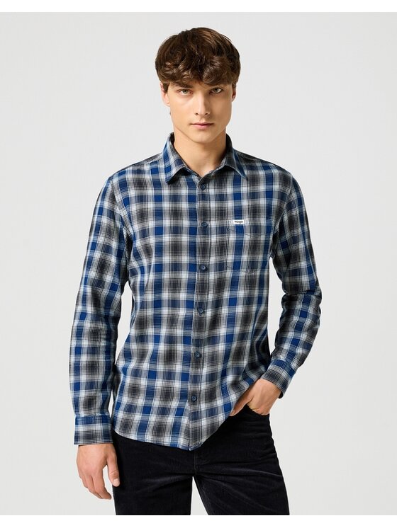 Wrangler Wrangler Camicia 1PKT SHIRT Blu Regular Fit