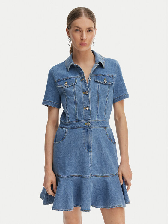 Morgan Morgan Дънкова рокля 261-RIGHT Син Slim Fit